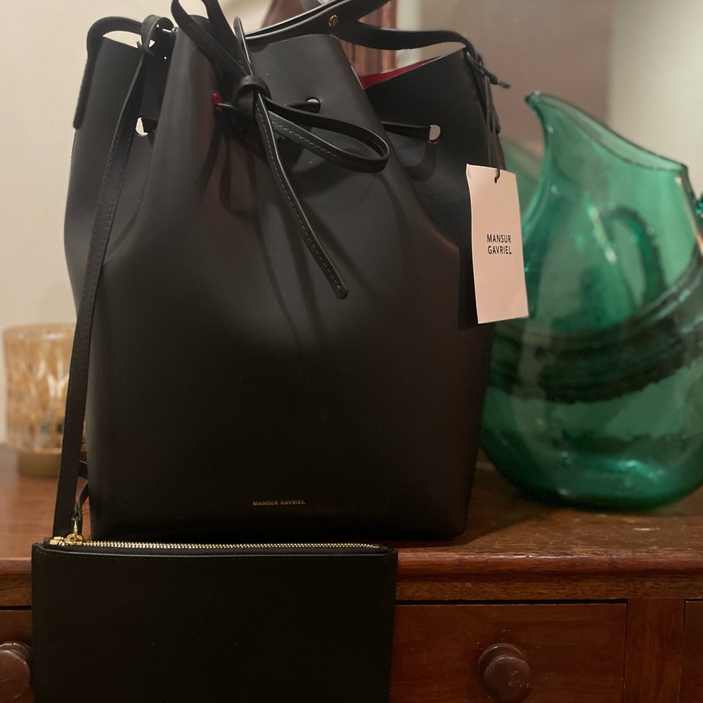 Mansur Gavriel Black / Flamma Bucket Shoulder Bag (Sold Out) - NWT